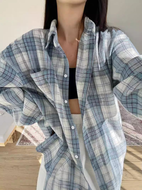 Damen lässige Karohemd Fudus