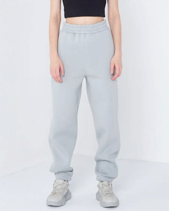 Damen lässige Jogginghose mit elastischem Bund und Bündchen Fudus