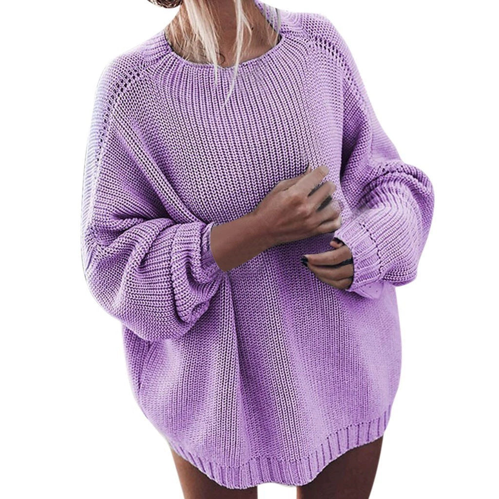 Damen Oversized Strickpullover Mit Lässigem Schnitt