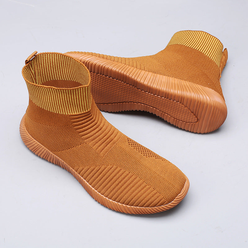 Damen Sportliche High-Top Sneakers mit flexiblem Strick-Obermaterial Fudus