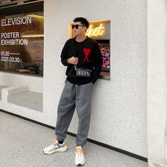 Herzstick Pullover Damen Warm