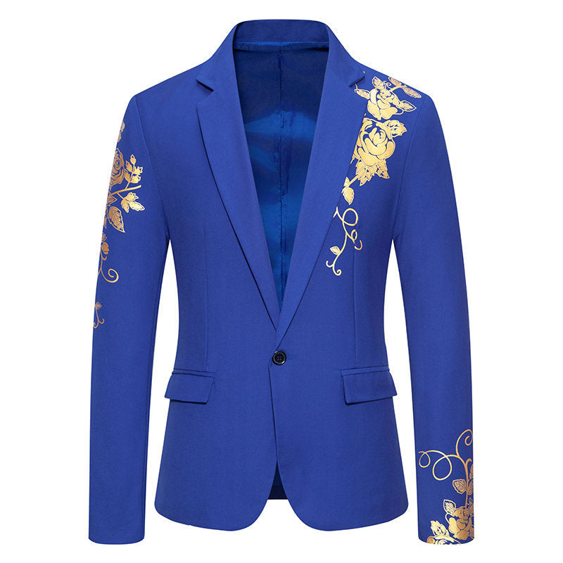 Herren Eleganter Floral Bestickter Blazer