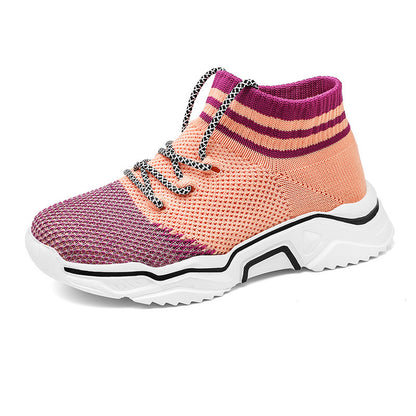 Damen Sportliche High-Top Sneaker mit elastischem Strick-Obermaterial Fudus