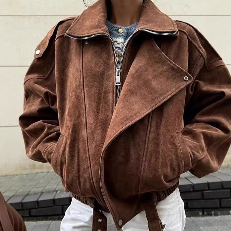 Damen lässige Oversize-Jacke aus hochwertigem Material Fudus