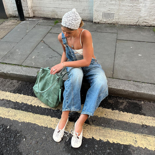 Damen Lässige Jeans Latzhose Fudus