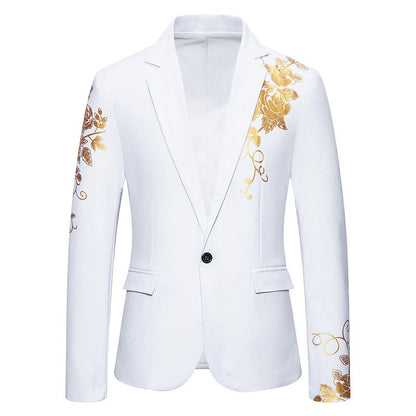 Herren Eleganter Floral Bestickter Blazer