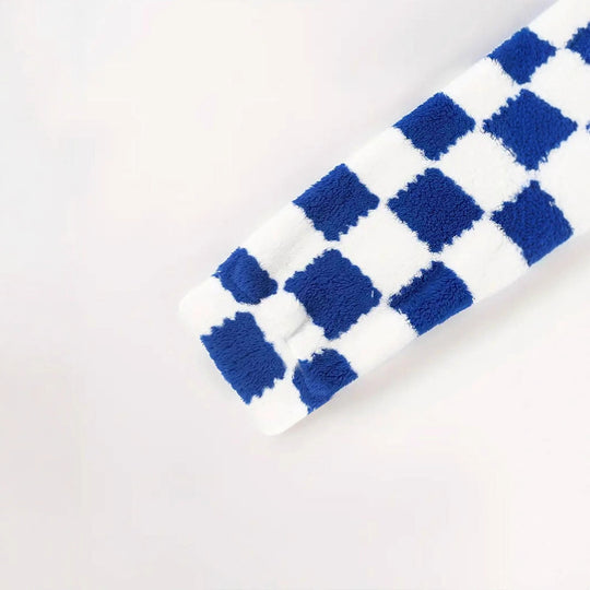 Damen Kuschelige Jacke mit Karomuster Fudus