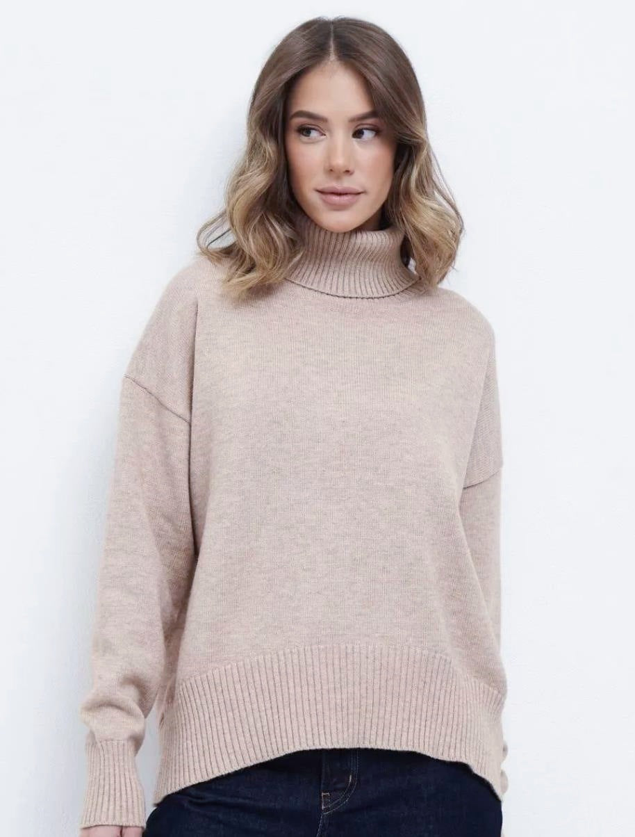 Damen Hochwertiger Rollkragenpullover Fudus