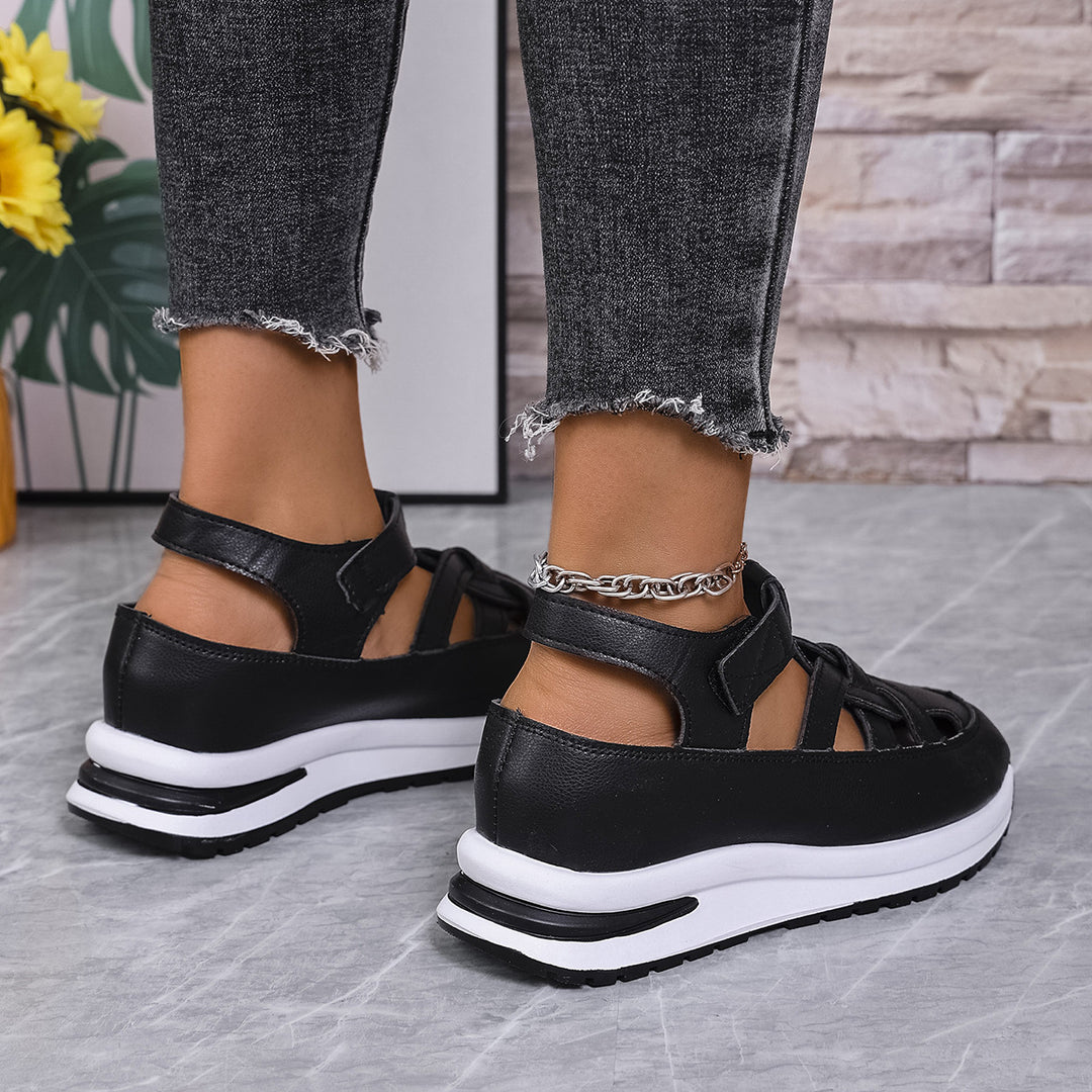Damen Komfortable und Stylische Keil Sandalen mit offenem Zehenbereich