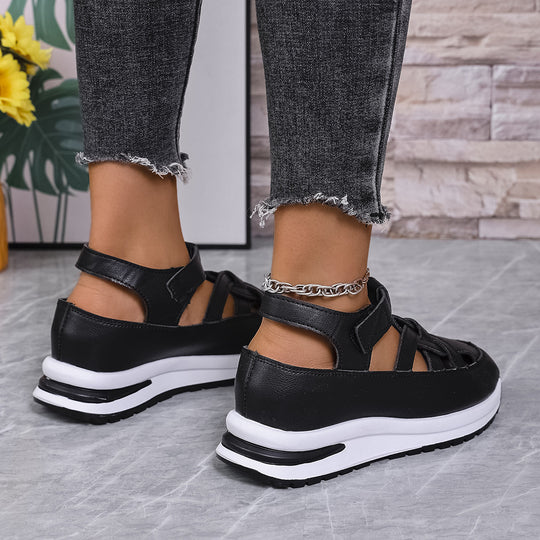 Damen Komfortable und Stylische Keil Sandalen mit offenem Zehenbereich