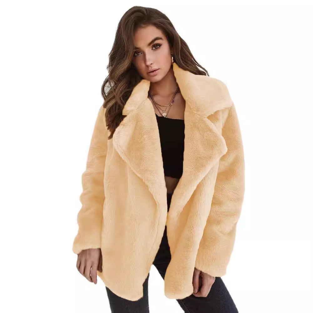 Damen Kuscheljacke mit elegantem Revers