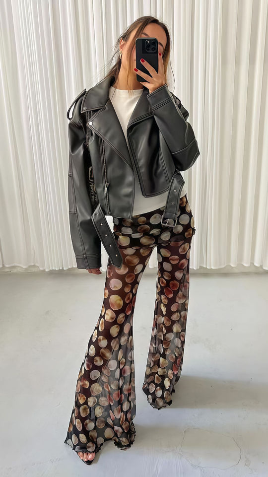 Damen Kunstleder Bikerjacke Fudus