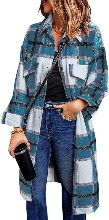 Damen lässige Karojacke Fudus