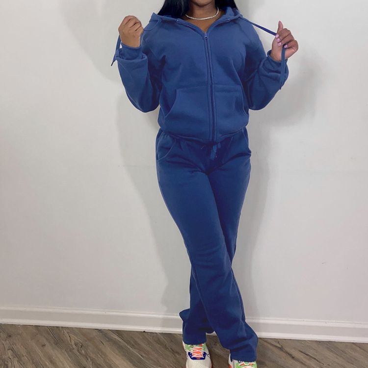 Damen sportliches Jogging-Set mit hochwertigem Zipper Fudus