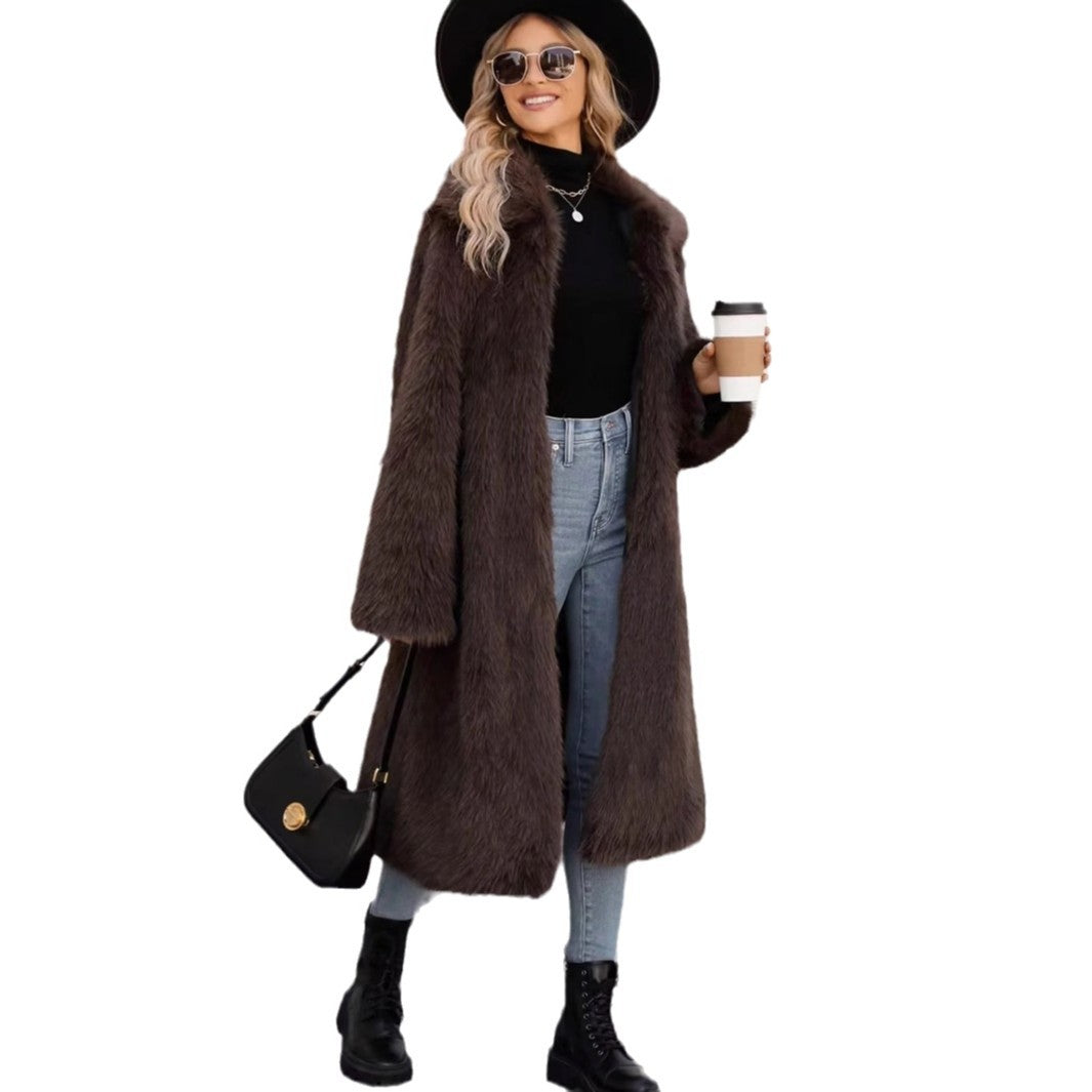 Damen Modischer Long Coat Fudus