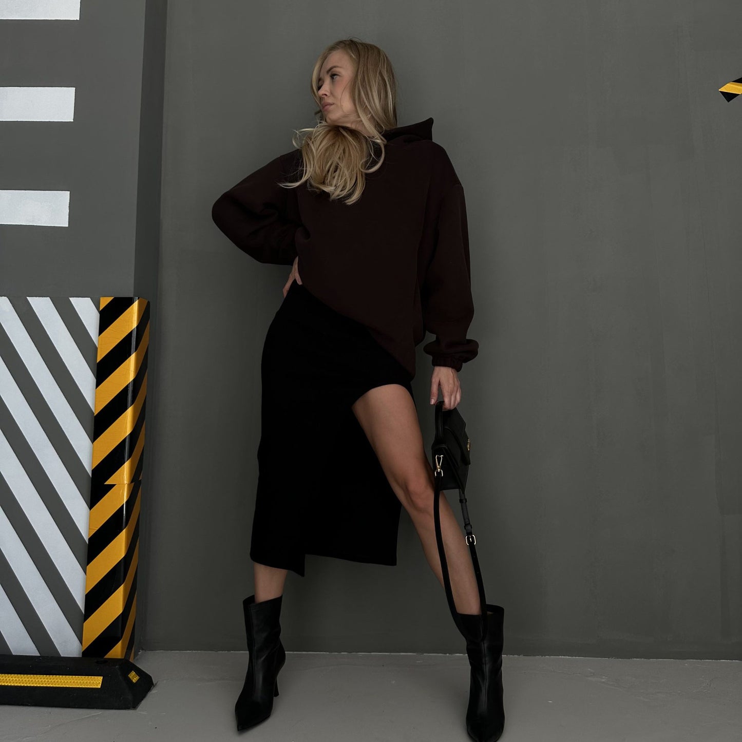 Damen Kapuzenpullover mit kreativem Details und legerem Schnitt Fudus