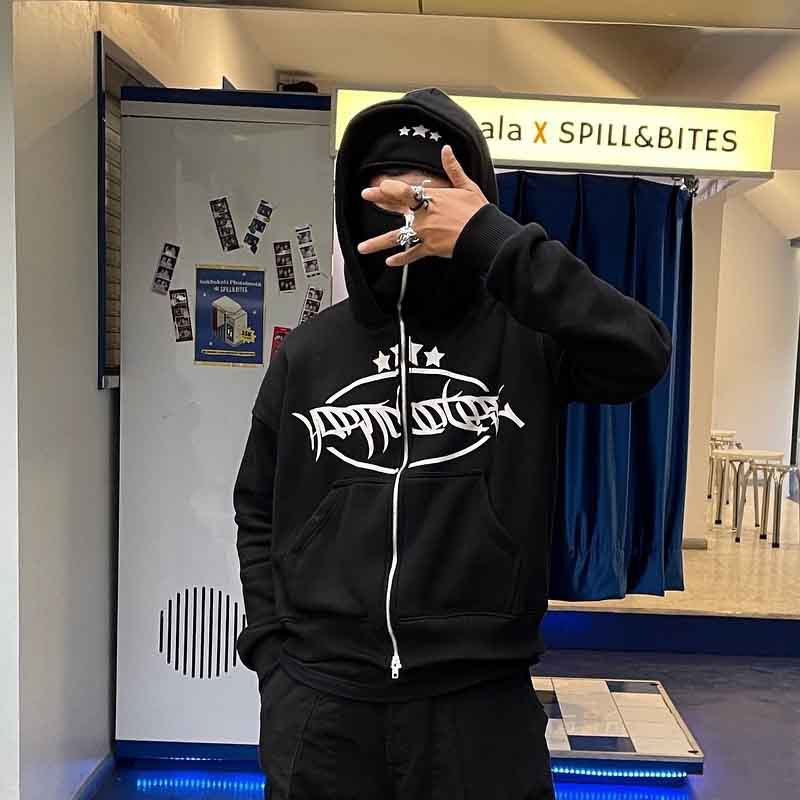 Damen Kapuzenjacke mit hohem Kragen und stylischem Reißverschluss Fudus