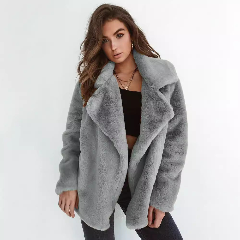 Damen kuschelige Teddyjacke Fudus