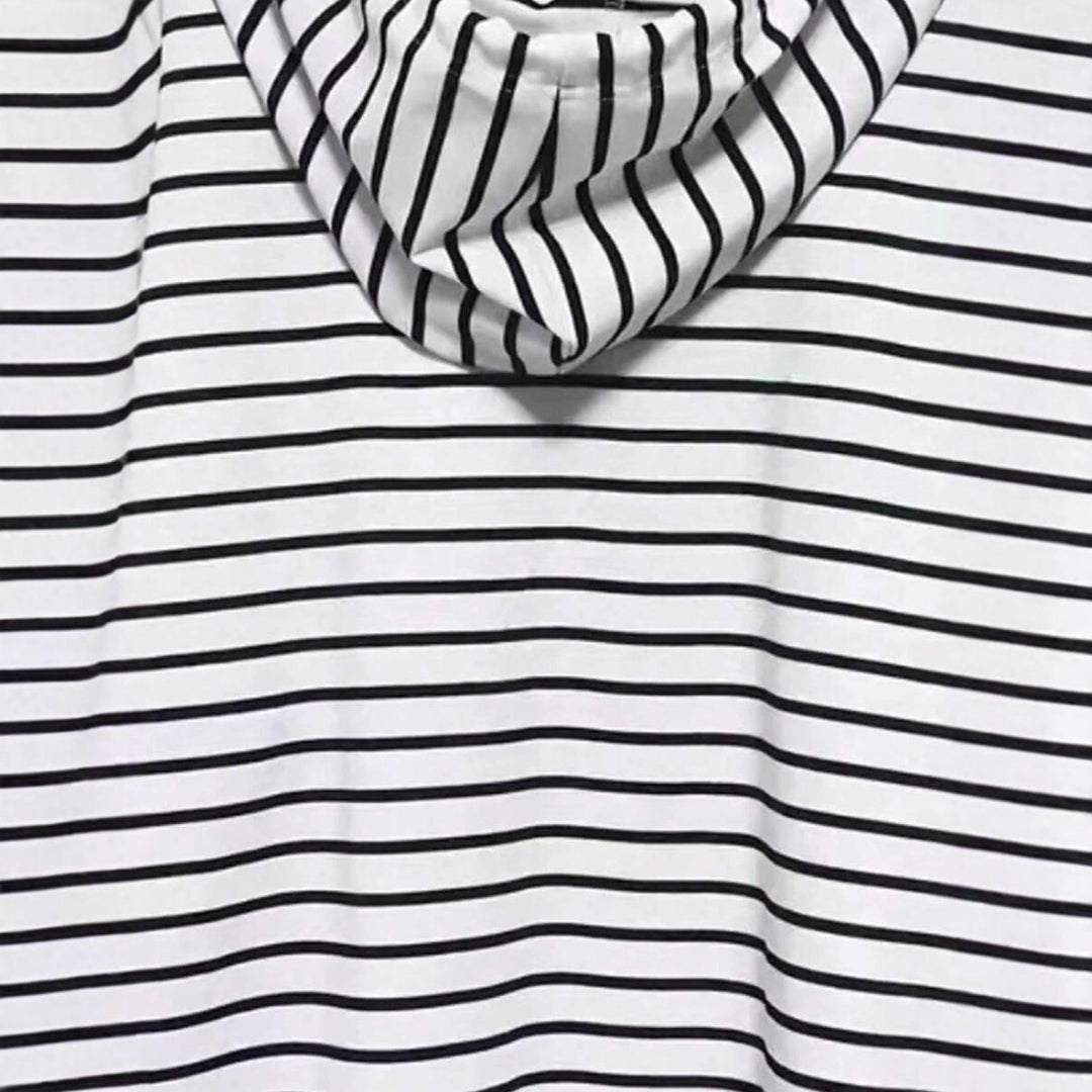 Damen Kapuzenpullover mit modernem Streifenmuster und lässigem Schnitt Fudus