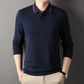 Herren elegantes Langarm-Polo mit modernem Kragen und stylischen Akzenten Fudus