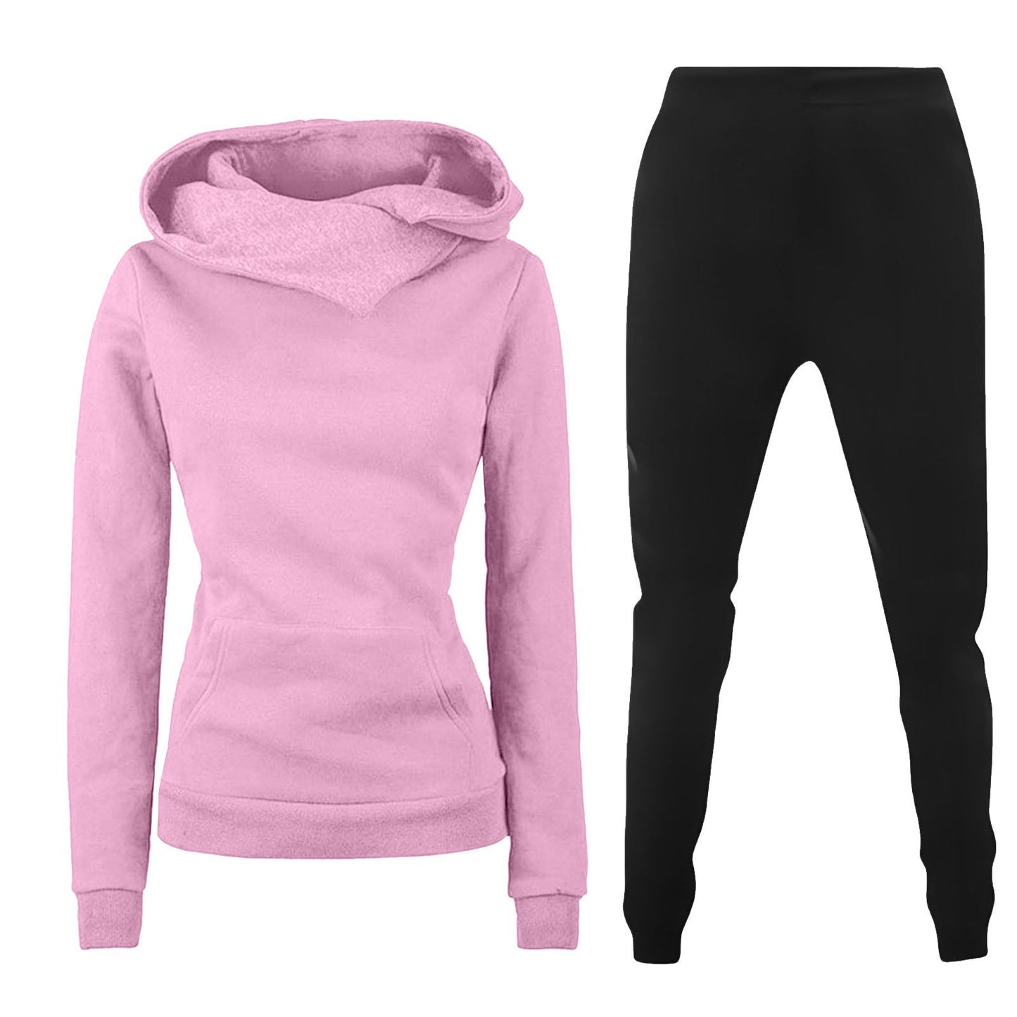 Damen Kapuzenpullover und Sporthose Kombination Fudus