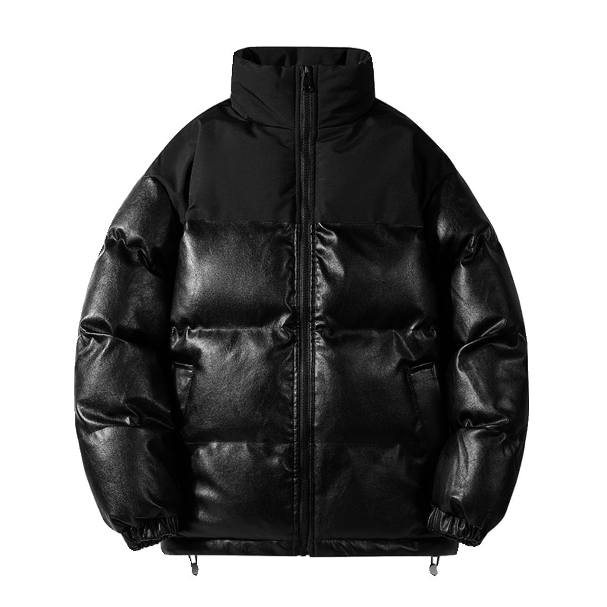 Damen isolierte Steppjacke mit hohem Kragen und elastischen Bündchen Fudus