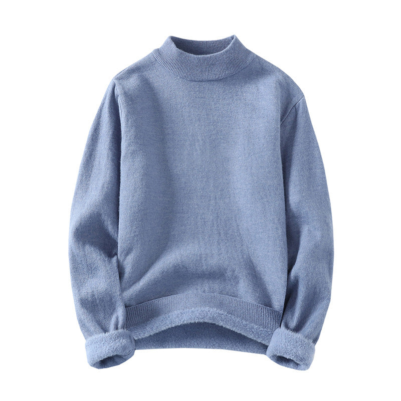 Damen kuscheliger Sweater mit hohem Kragen und extra weichem Material Fudus