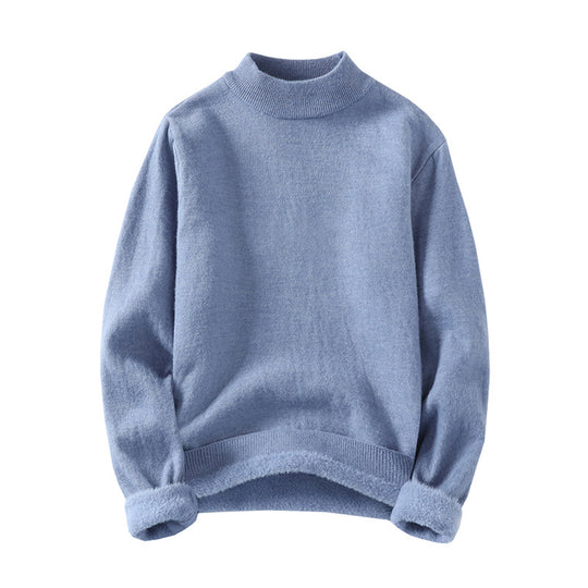 Damen kuscheliger Sweater mit hohem Kragen und extra weichem Material Fudus