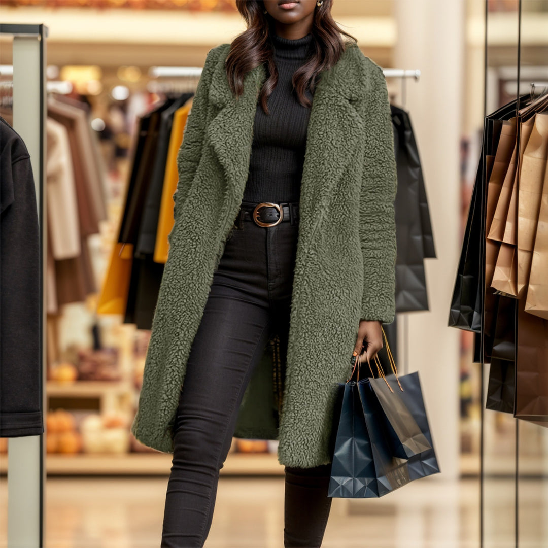 Damen kuscheliger Teddy-Mantel Fudus