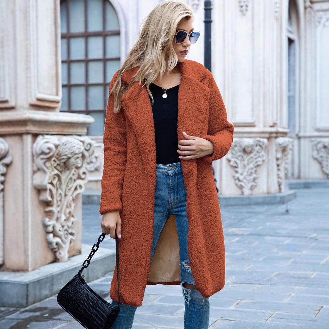 Damen Kuscheliger Übergangs-Mantel Fudus