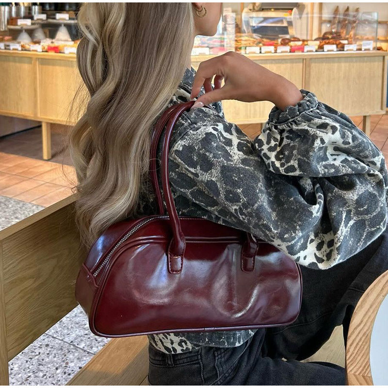 Damen Handtasche im eleganten Retro-Design mit ergonomischem Tragegriff Fudus