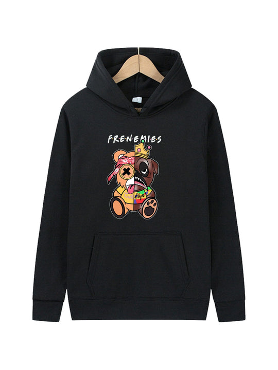 Damen Hoodie mit kreativem Bärenmotiv Fudus