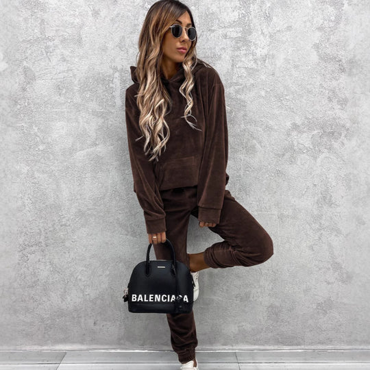 Damen kuscheliger Fleece-Hoodie Fudus