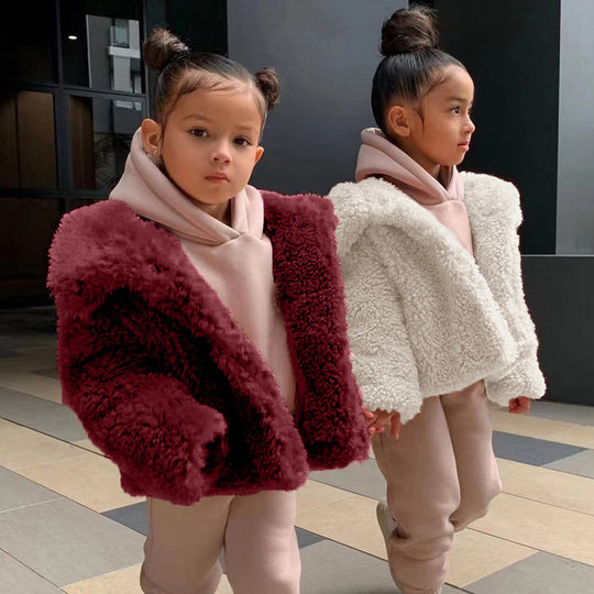 Damen Kuschelige und voluminöse Teddyjacke Fudus