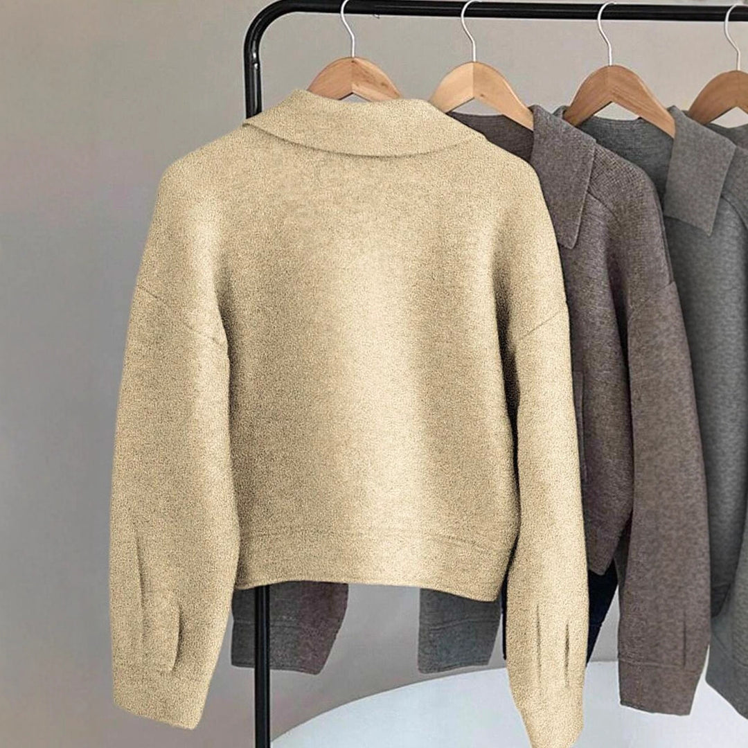 Damen lässige Oversize-Jacke mit durchgehendem Reißverschluss und Taschen Fudus