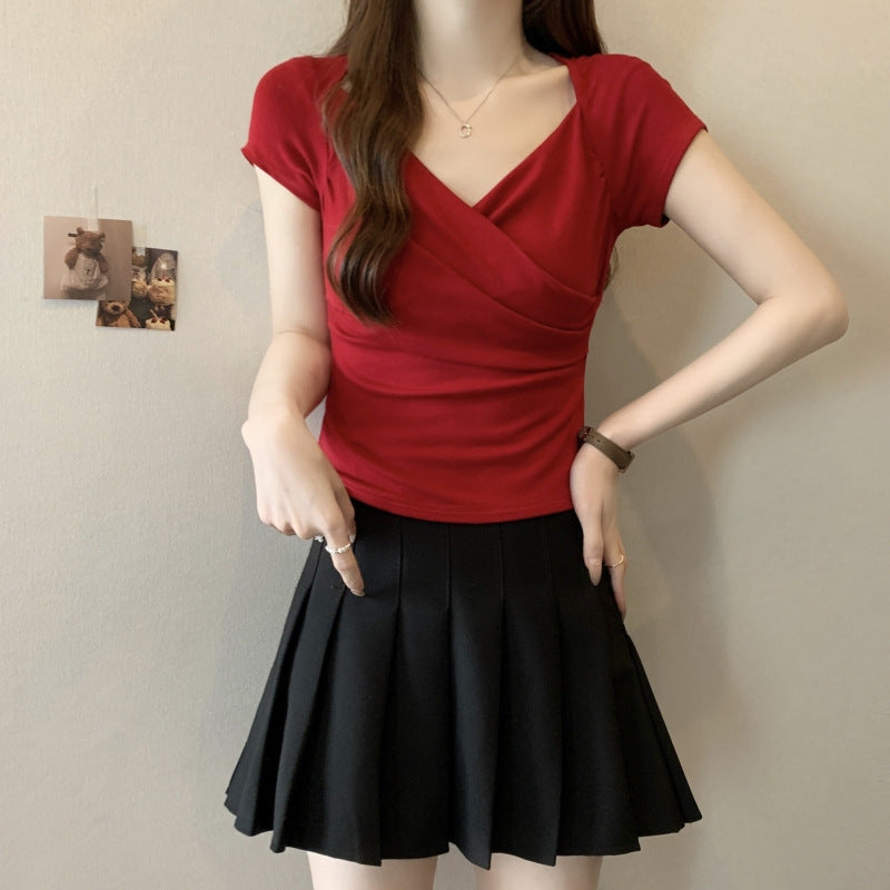 Bluse Damen Drapiert Elegant Vielseitig