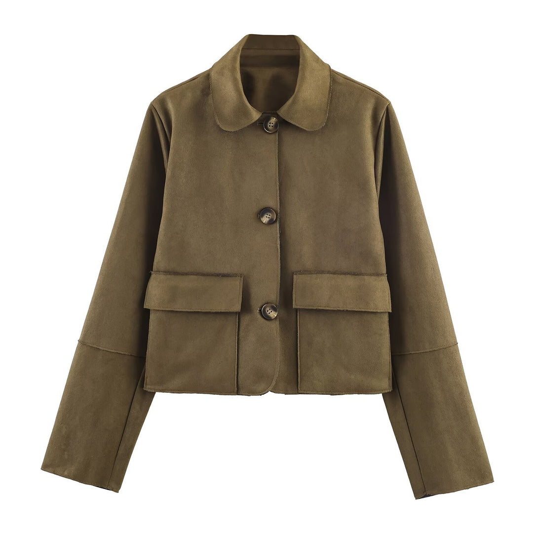 Damen Kurzjacke mit praktischen Taschen Fudus