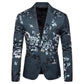 Herren Blazer mit floralem Muster und modernem Schnitt Fudus