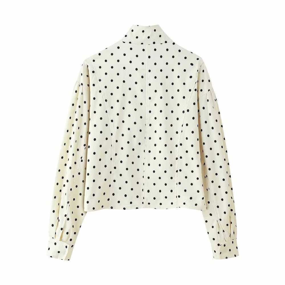 Damen lässige Blousonjacke mit Punkten Fudus