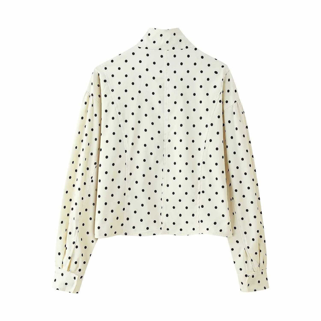 Damen lässige Blousonjacke mit Punkten Fudus