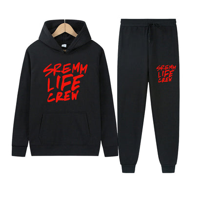 Damen Hoodie und Jogginghose Set mit auffälligem Schriftzug Fudus
