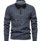 Herren Pullover mit Stehkragen und Zipper Fudus