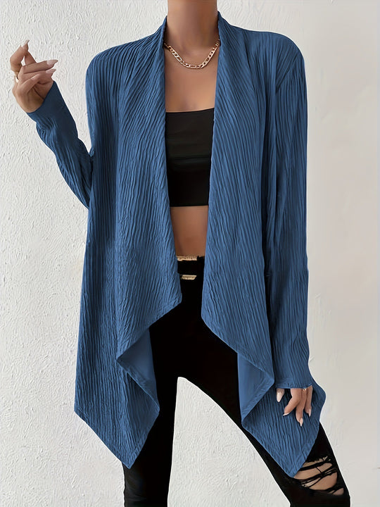 Damen lässige Cardigan mit elegantem Strukturdesign Fudus