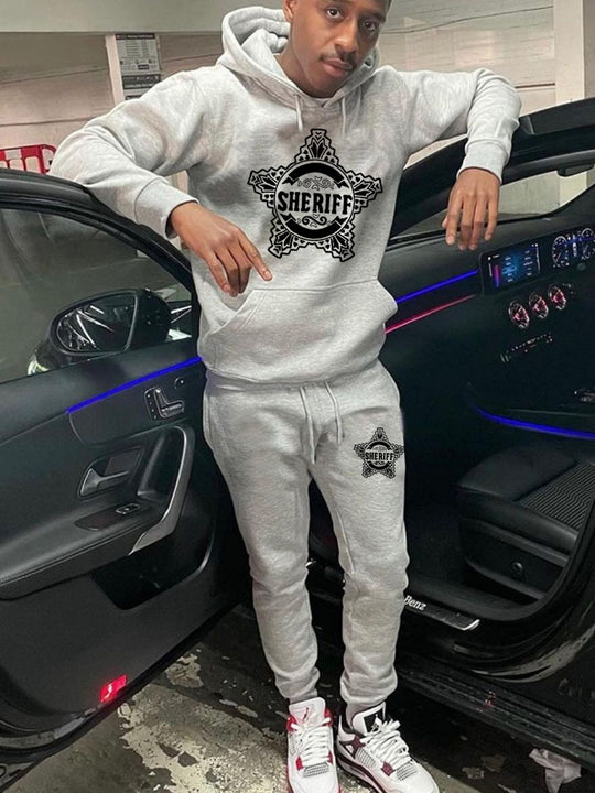 Damen Hoodie- und Jogginghose-Set mit einzigartigem Sheriff-Design Fudus