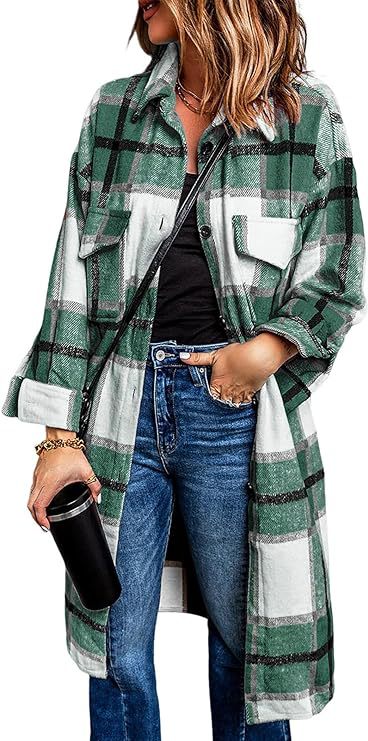 Damen lässige Karojacke Fudus