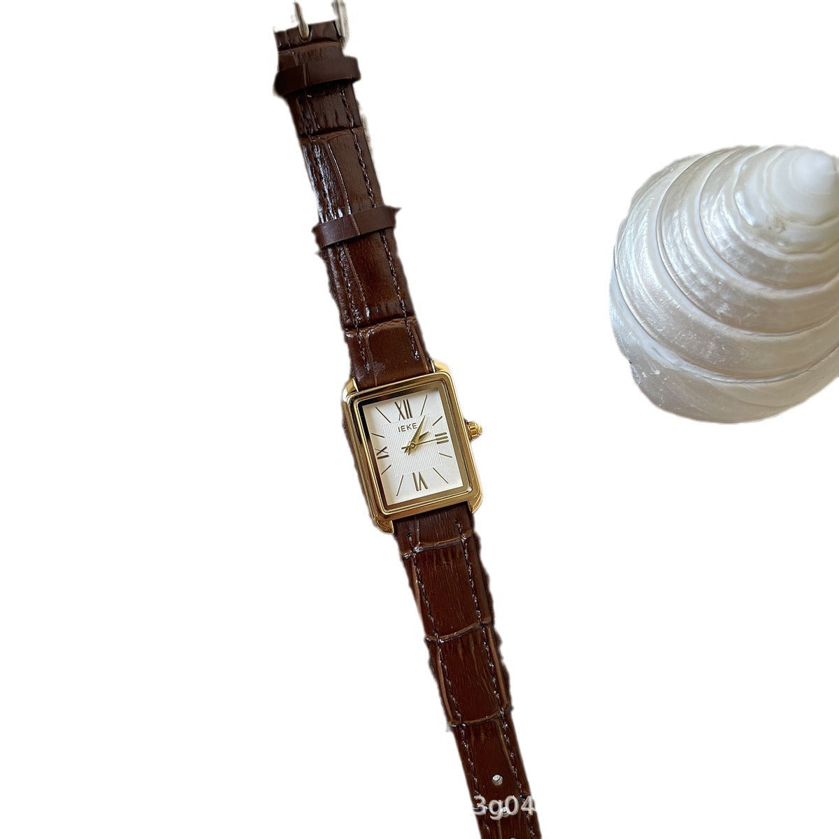 Fudus | Quadratische Damenarmbanduhr Mit Lederband Und Römischen Zahlen