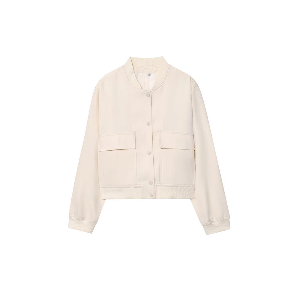 Damen lässige Jacke mit praktischen Taschen Fudus