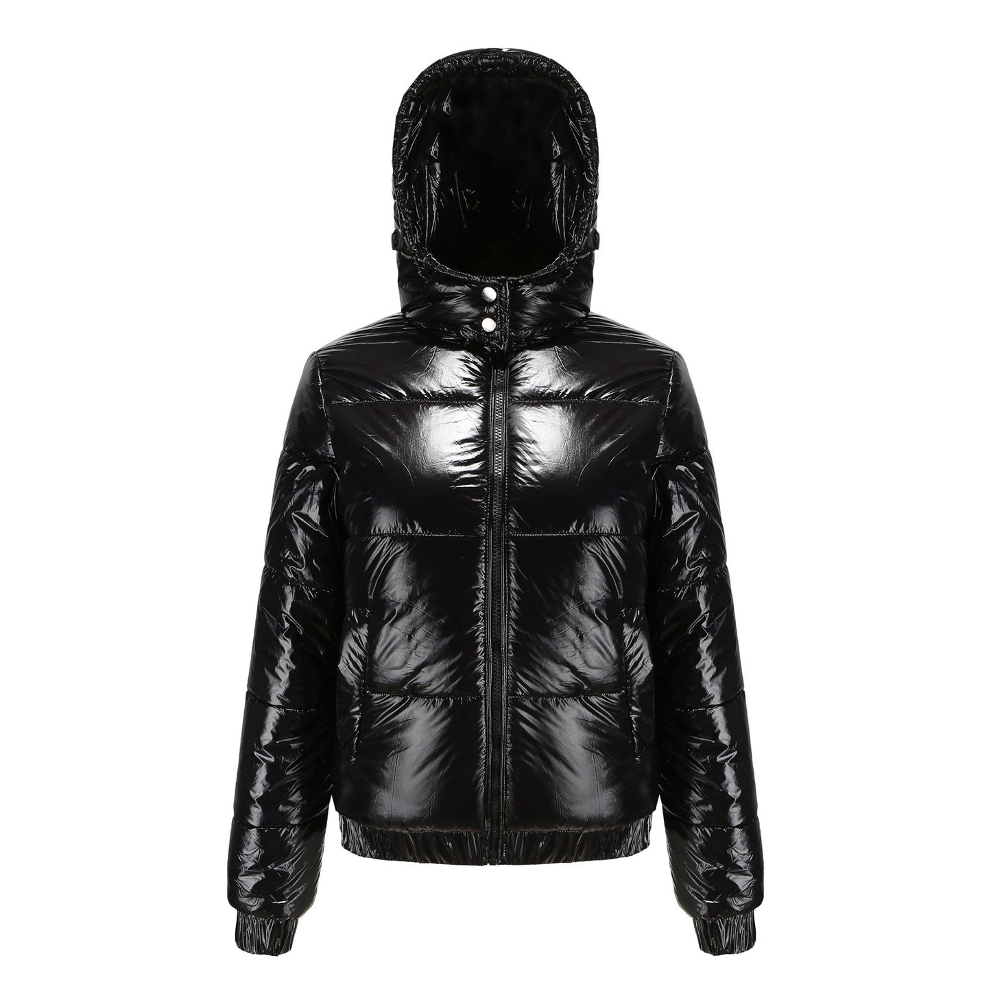Damen Glänzende Winterjacke