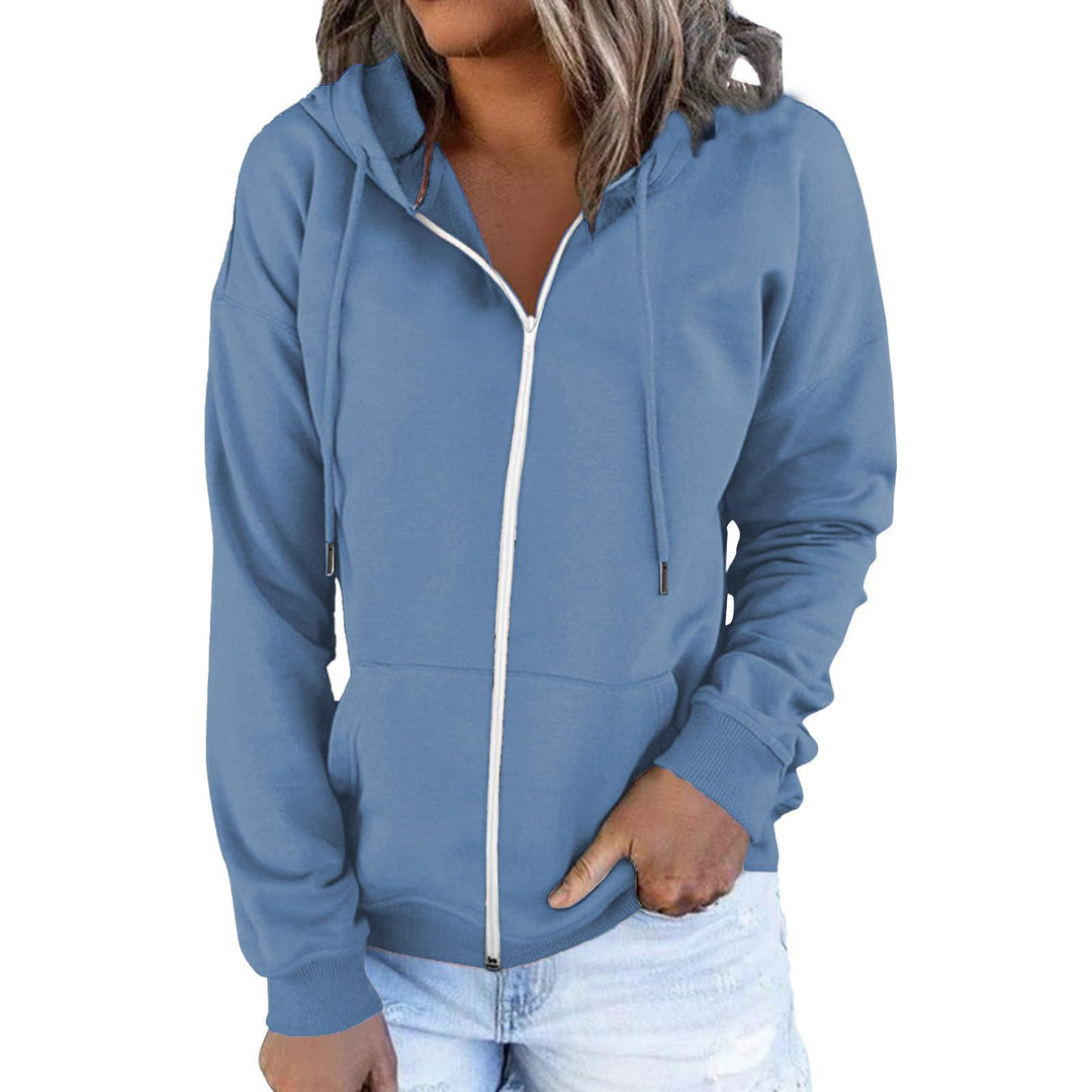 Damen Kapuzenjacke mit hochwertigem Reißverschluss und praktischen Seitentaschen Fudus