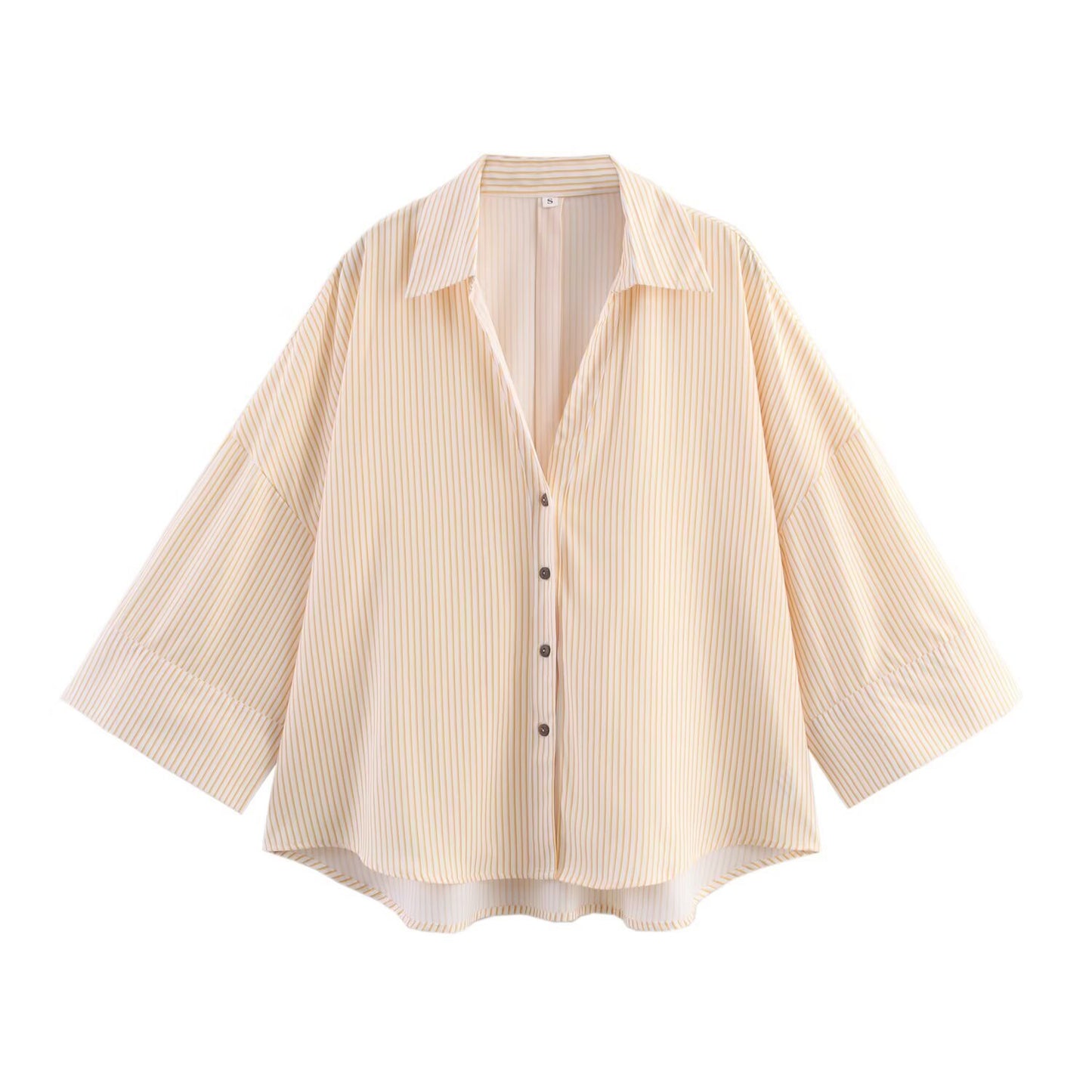 Damen lässige gestreifte Bluse mit oversized Schnitt Fudus